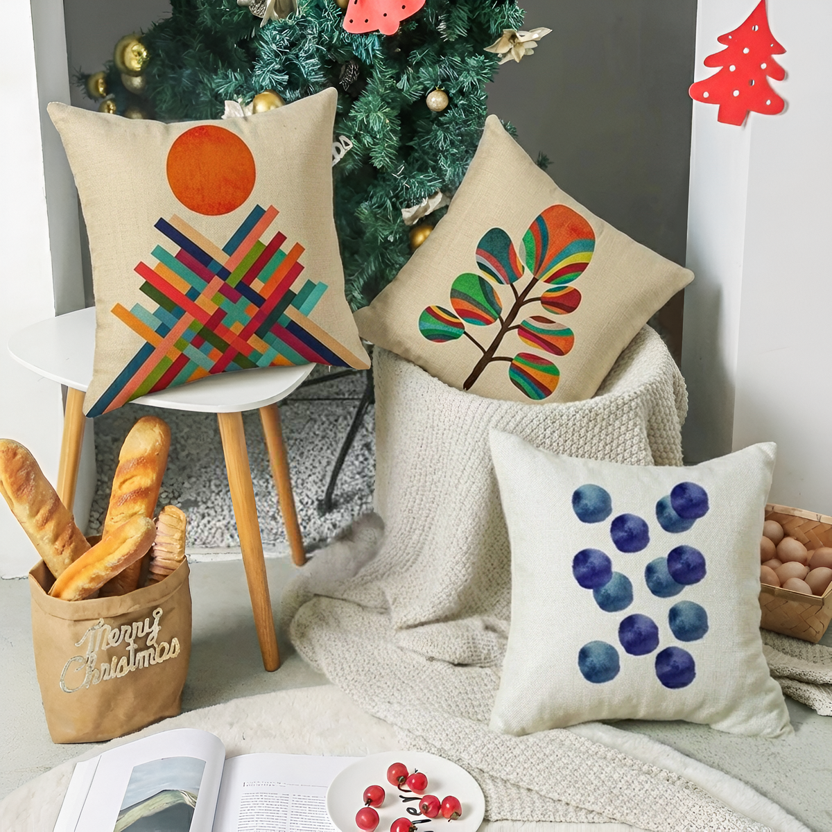 ปลอกหมอนอิงสีสันสดใส