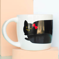 แก้วมัคลายแมวดำ pretty cat